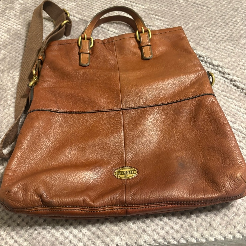 Fossil Brown Leather Bag